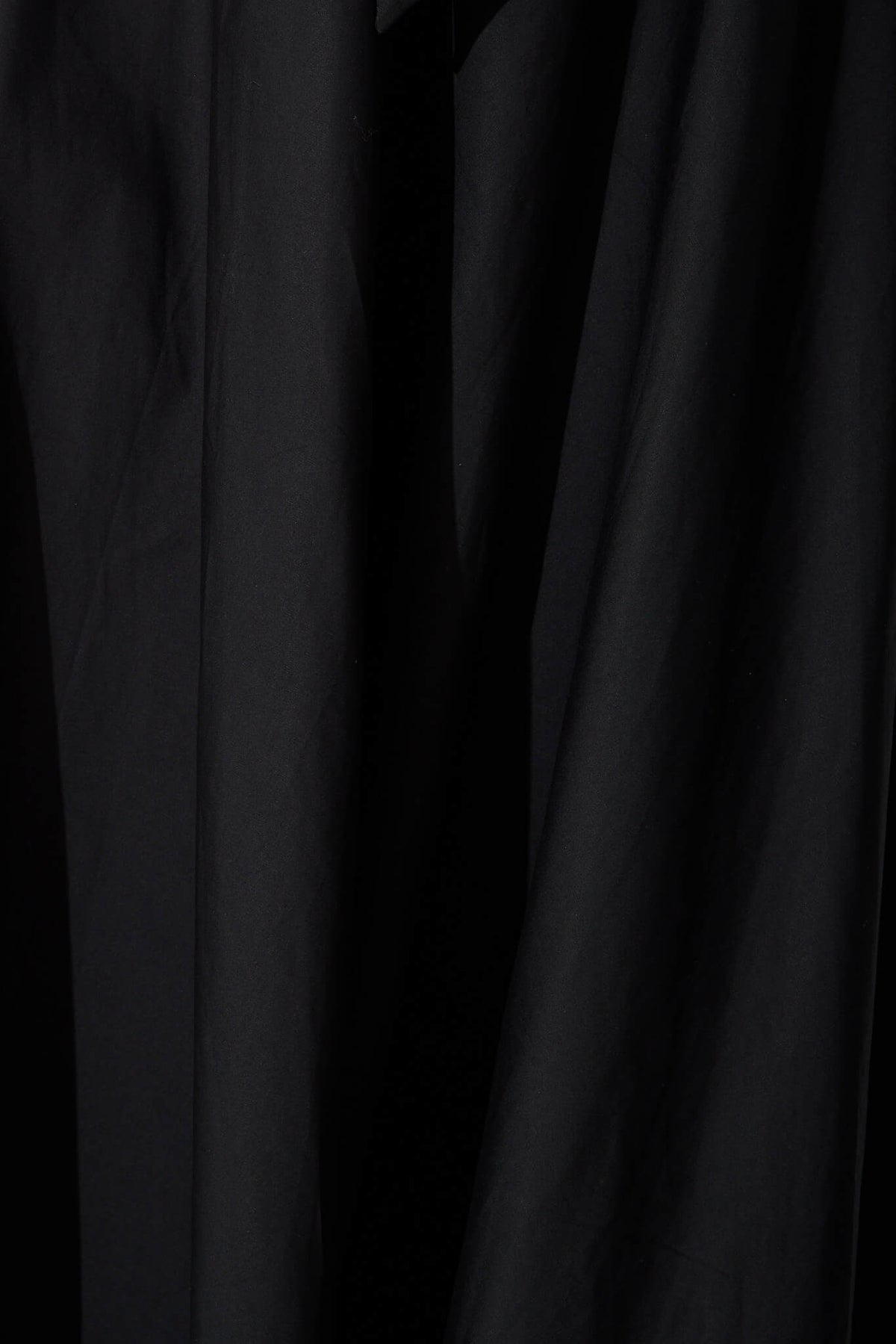 Chic Black Cotton Ivy Midi Skirt