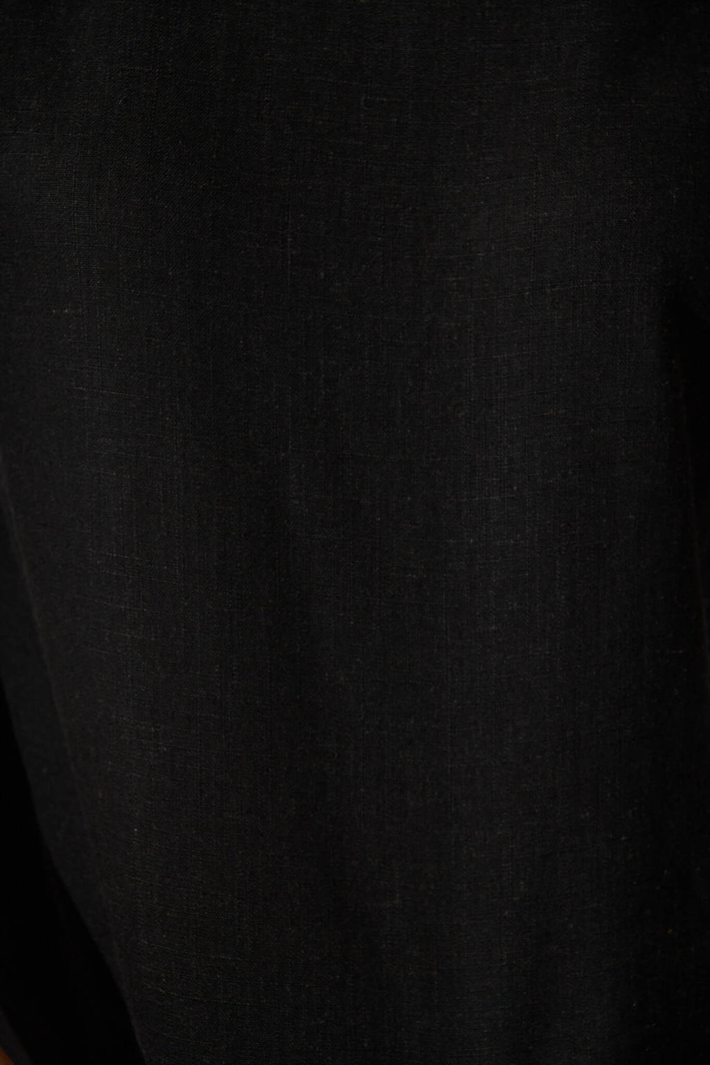 Black Cotton Linen Lanie Blouse