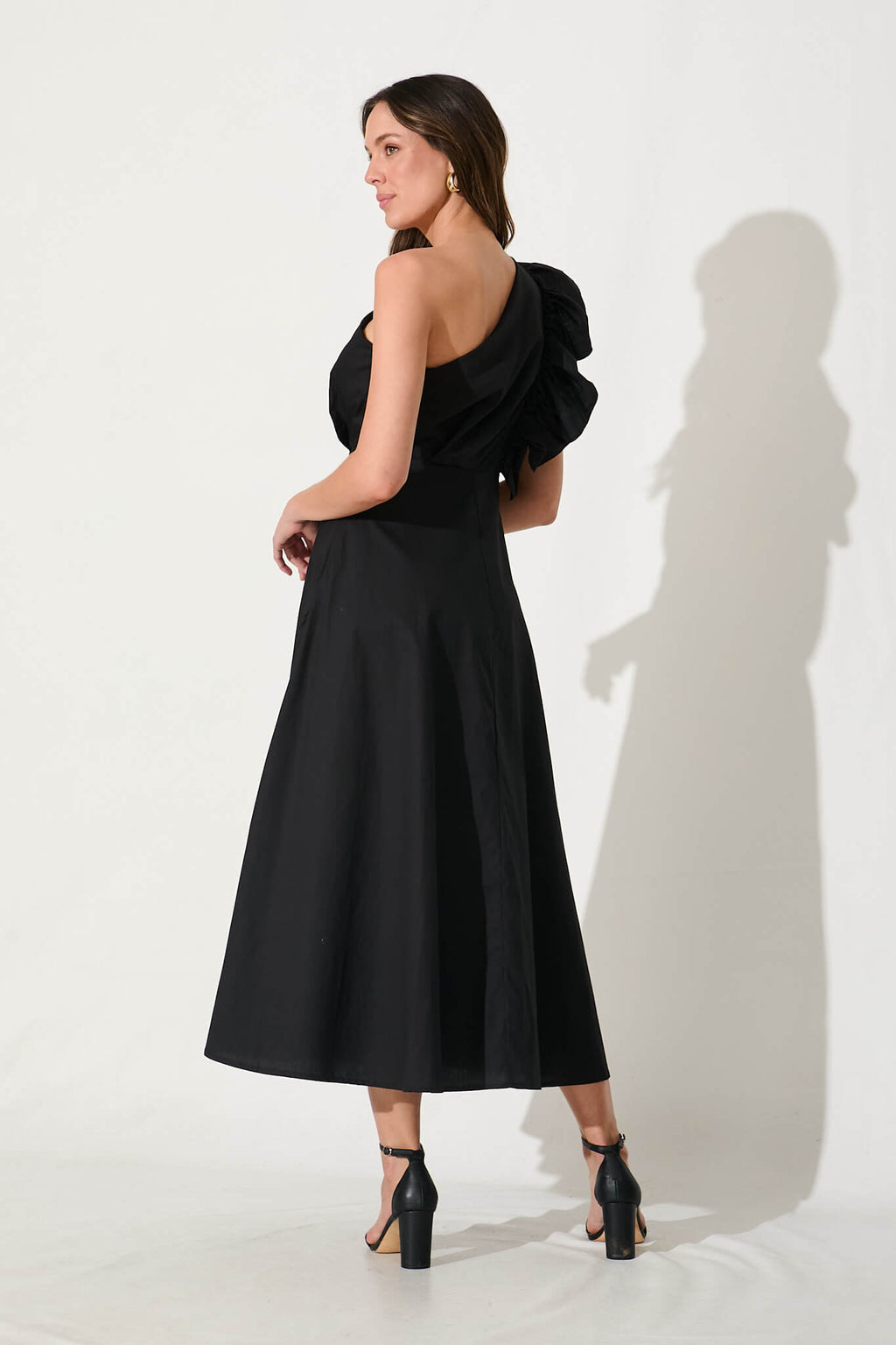 Black Cotton Maxi Dress - Irisa