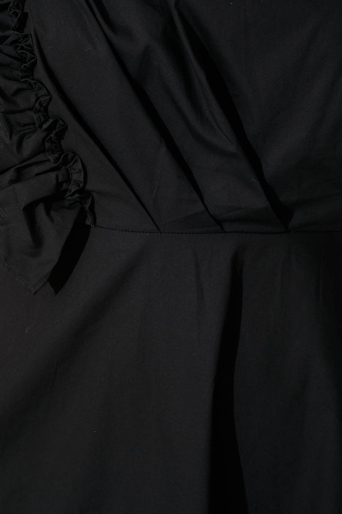 Black Cotton Maxi Dress - Irisa