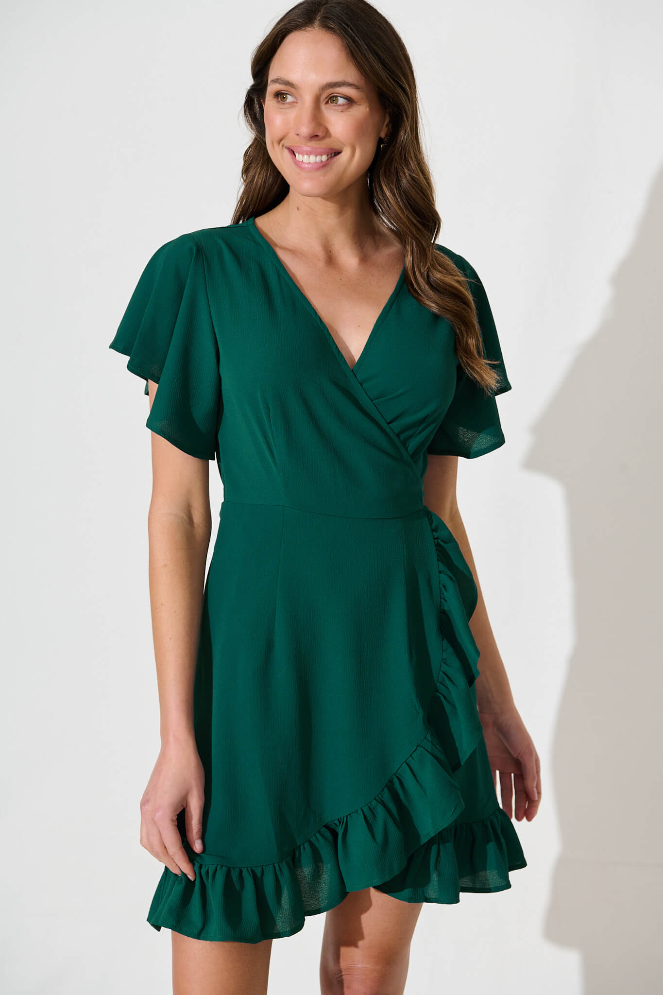 Emerald Wrap Dress - Stylish & Chic