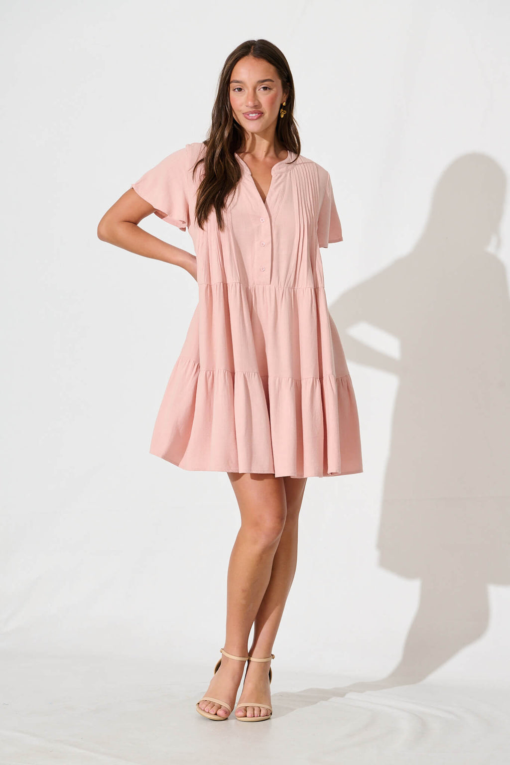Blush Linen Blend Love Dress