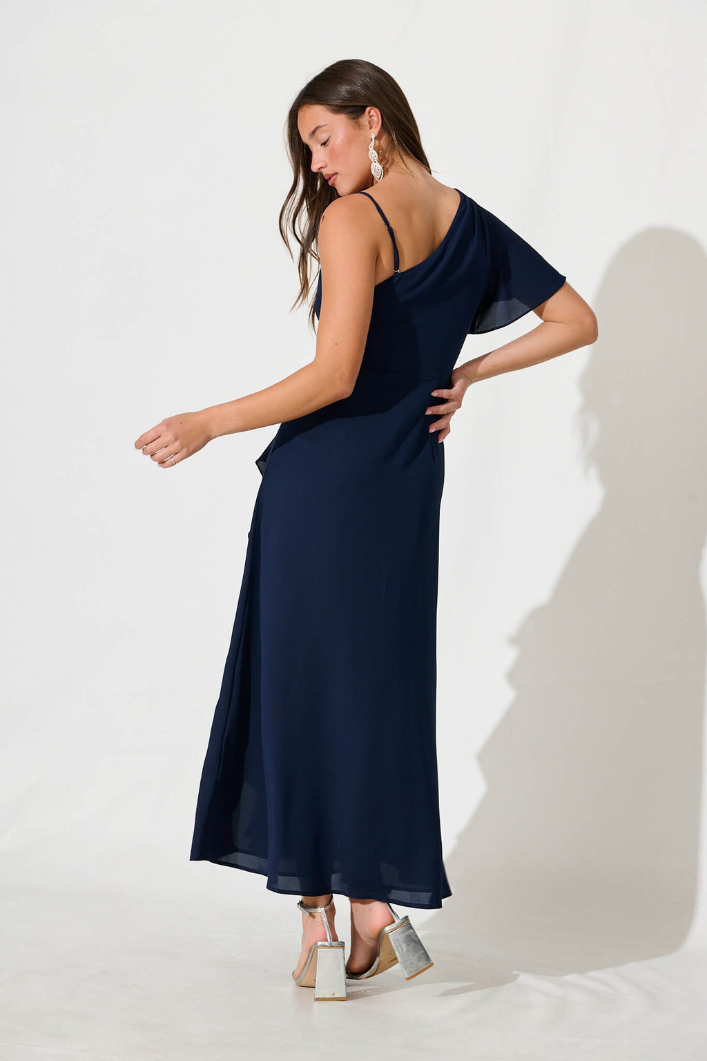Navy Bird Long Dress