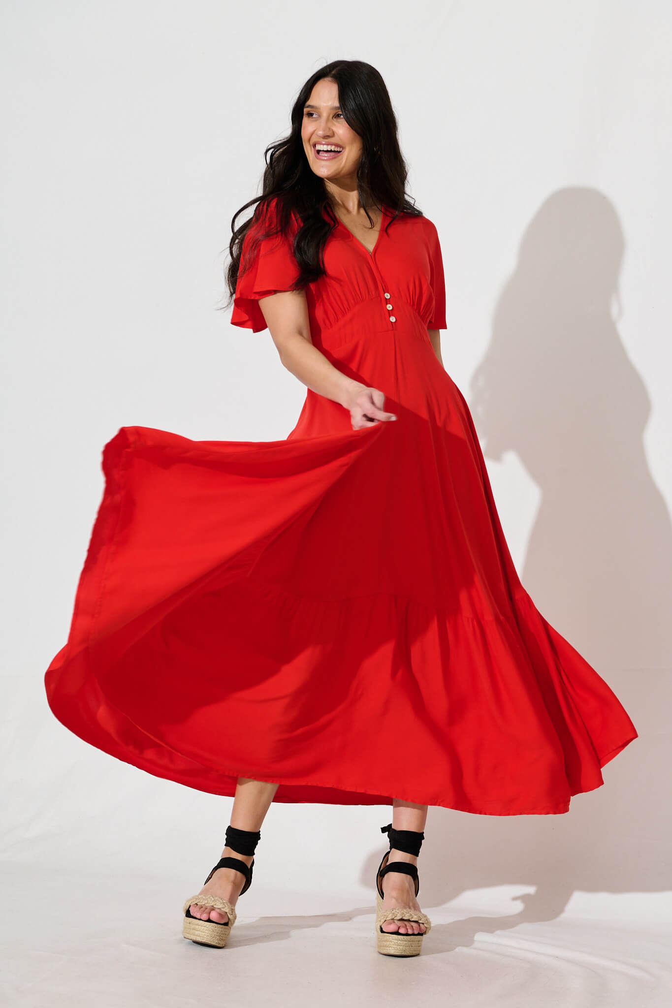 Red Nevada Maxi Gown