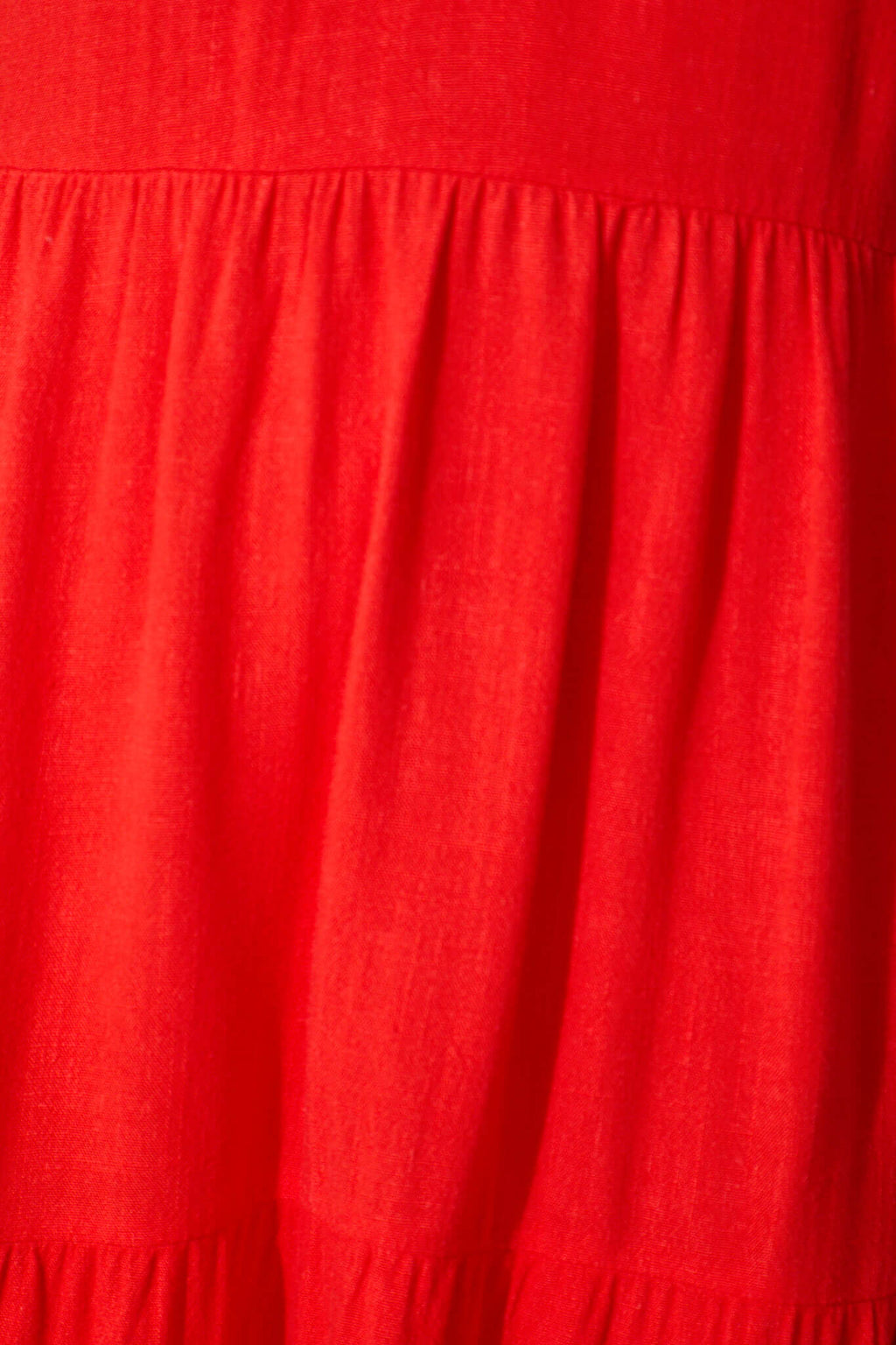 Red Linen Blend Midi Sundress - Utopia Style