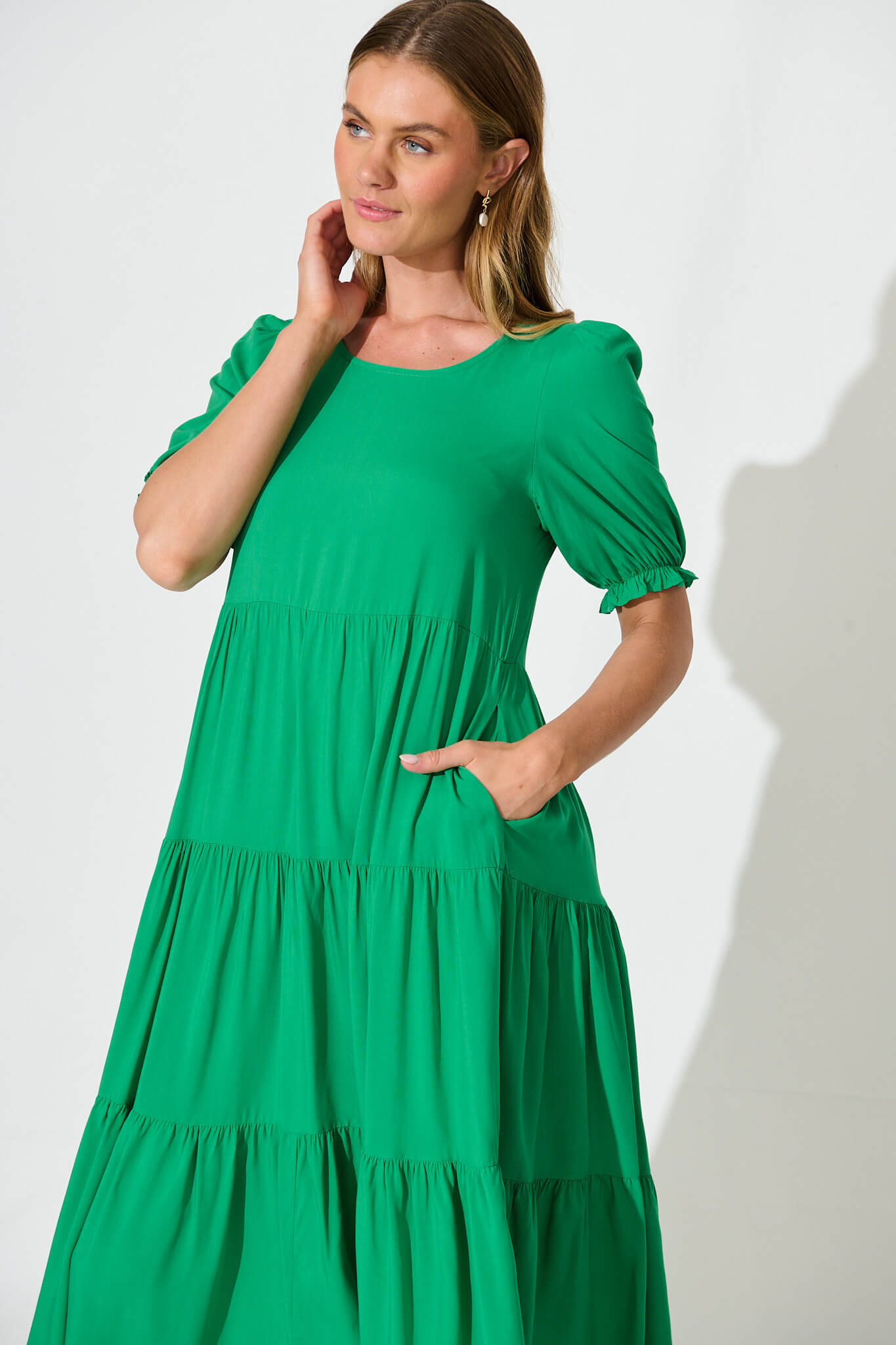 Green Tiered Dress