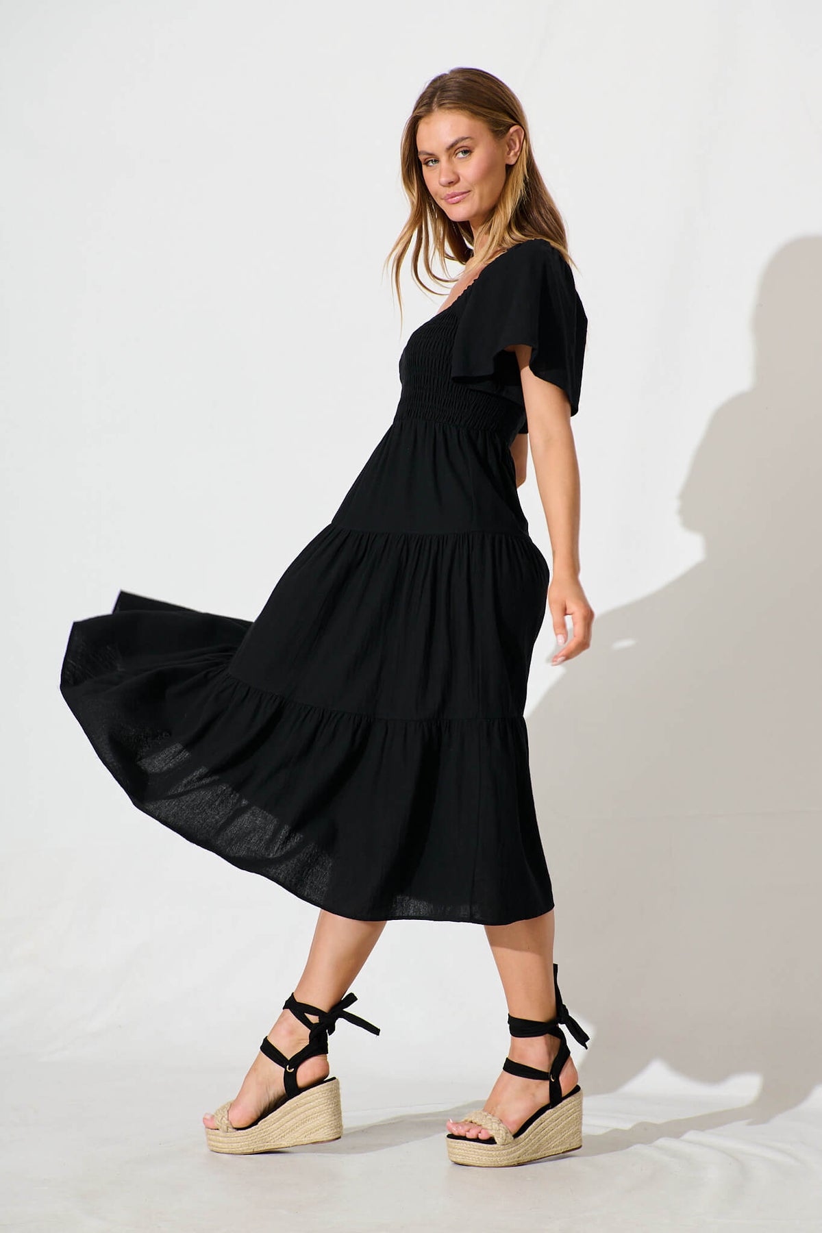 Black Midi Dress by Akino