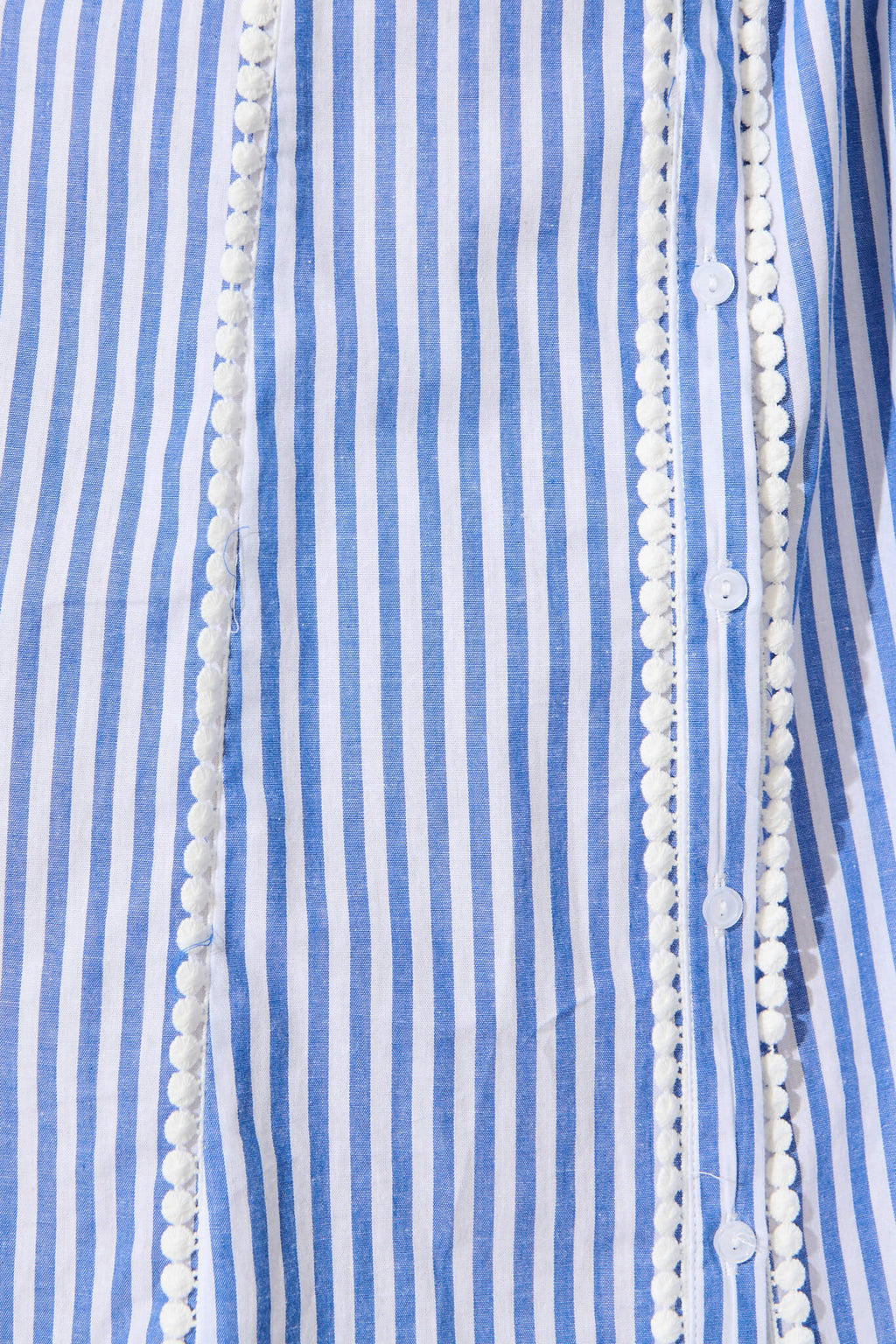 Blue Striped Cotton Shirt Dress - Sundara
