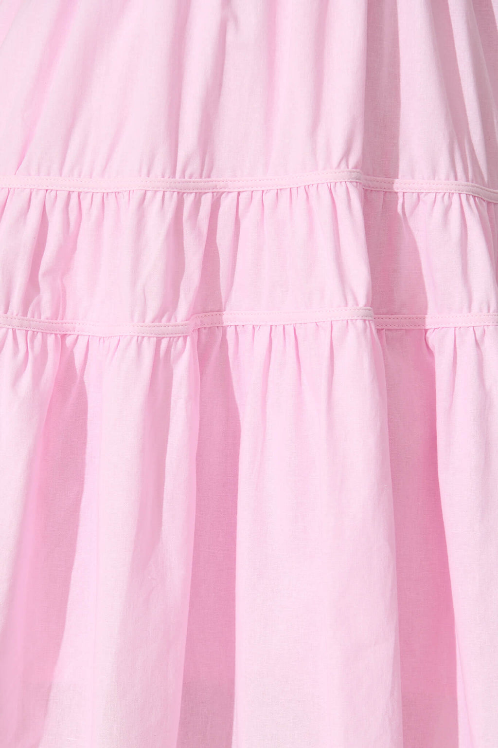 Pale Pink Cotton Midi Dress