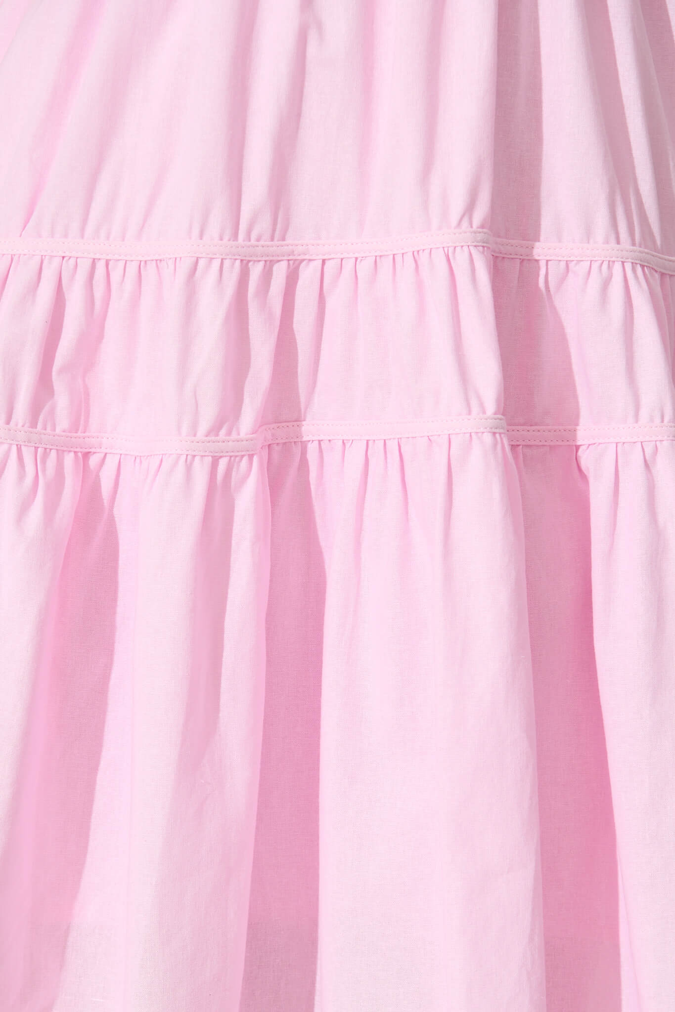 Pale Pink Cotton Midi Dress