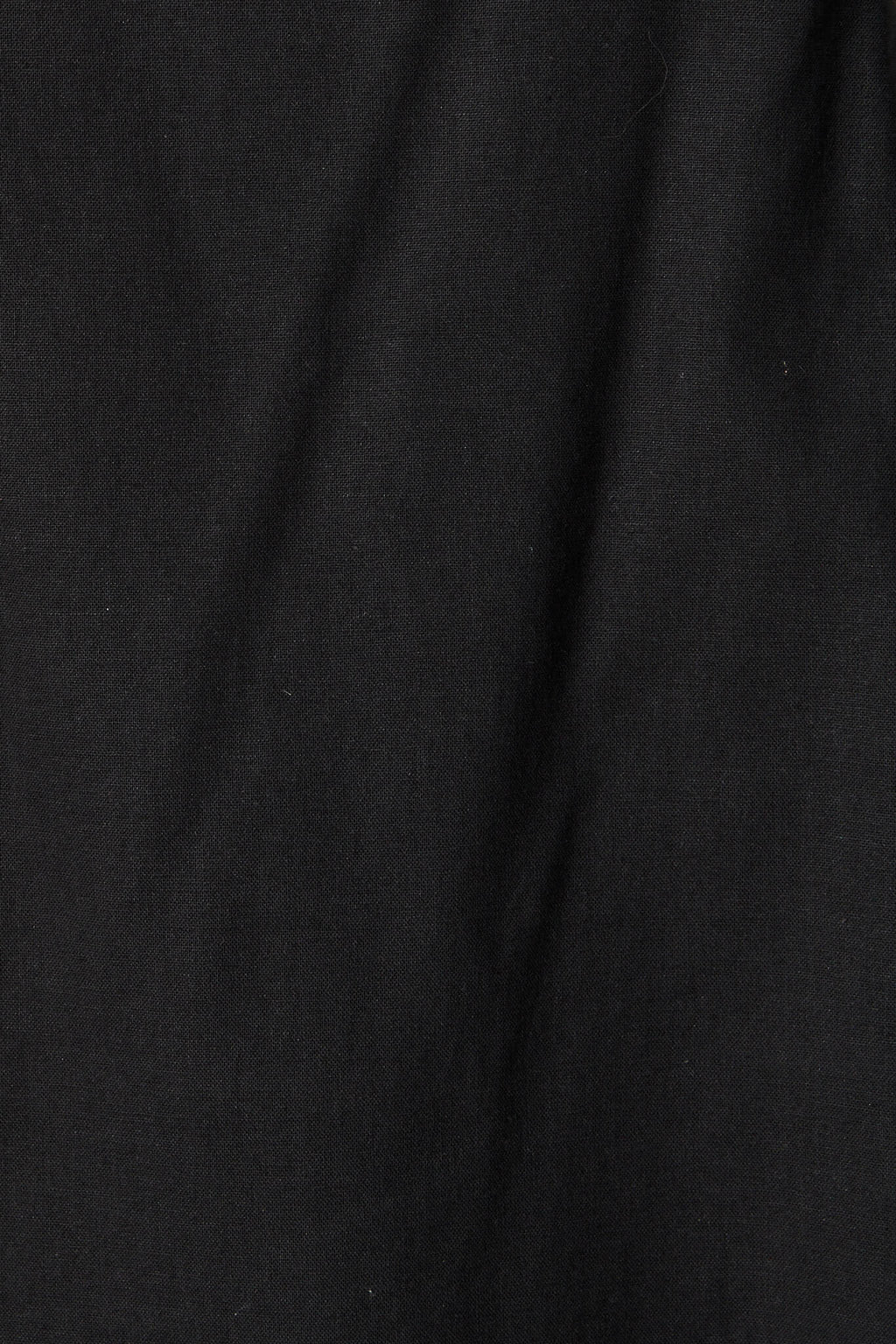 Black Cotton Linen Kaycie Blouse