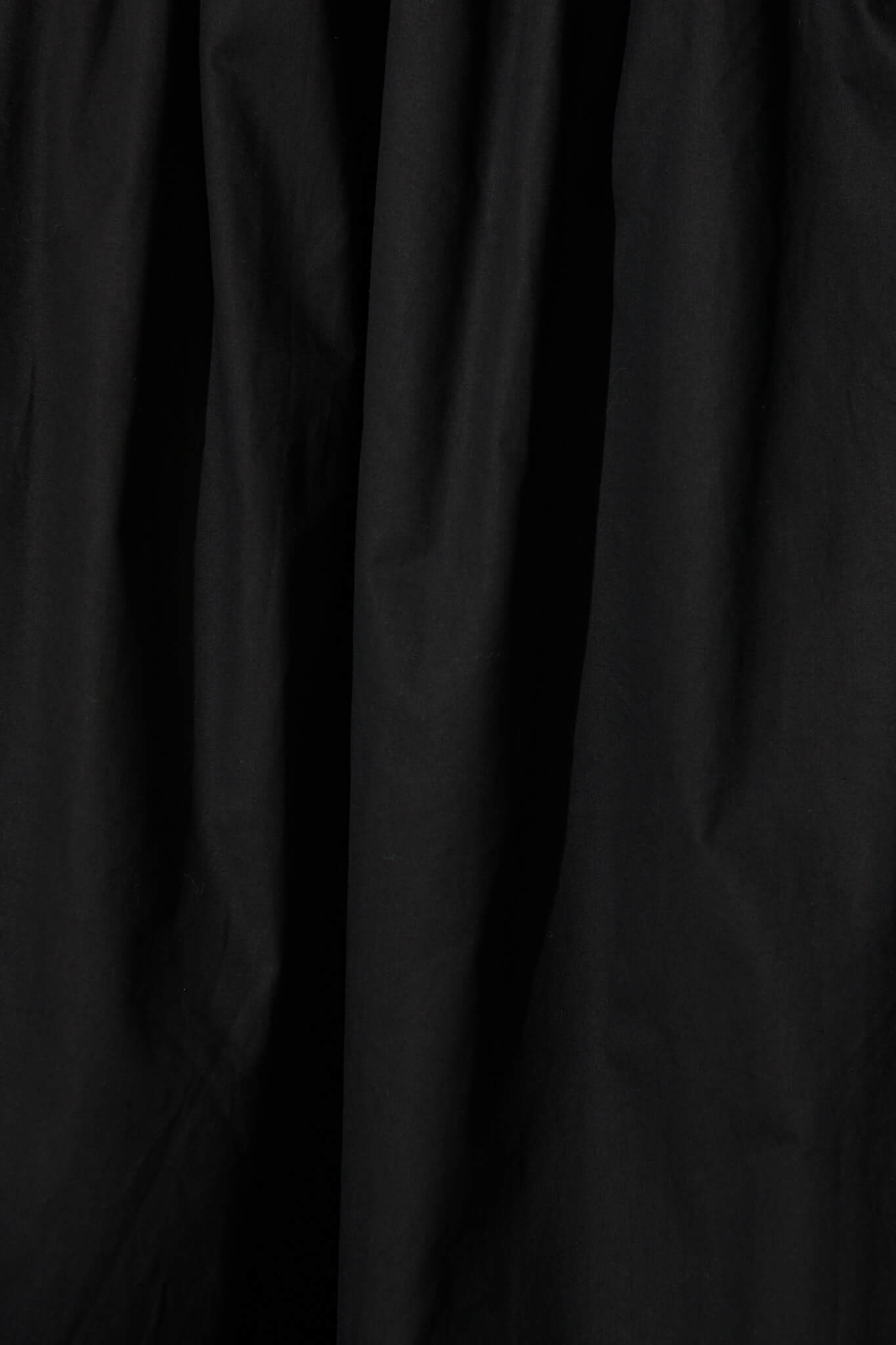 Chic Black Cotton Maxi Skirt