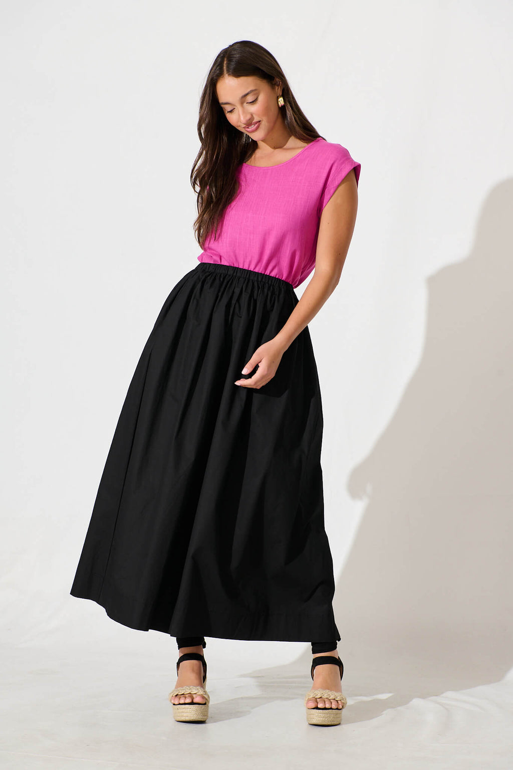 Pink Linen Blend Top