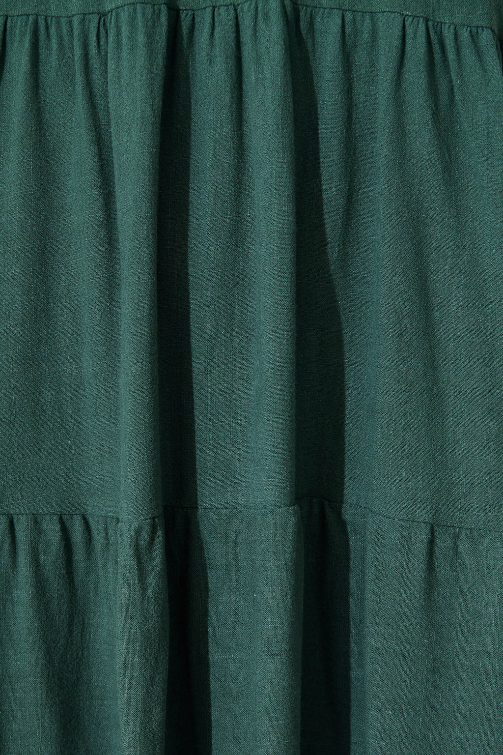 Green Linen Blend Smock Dress from Tahiti