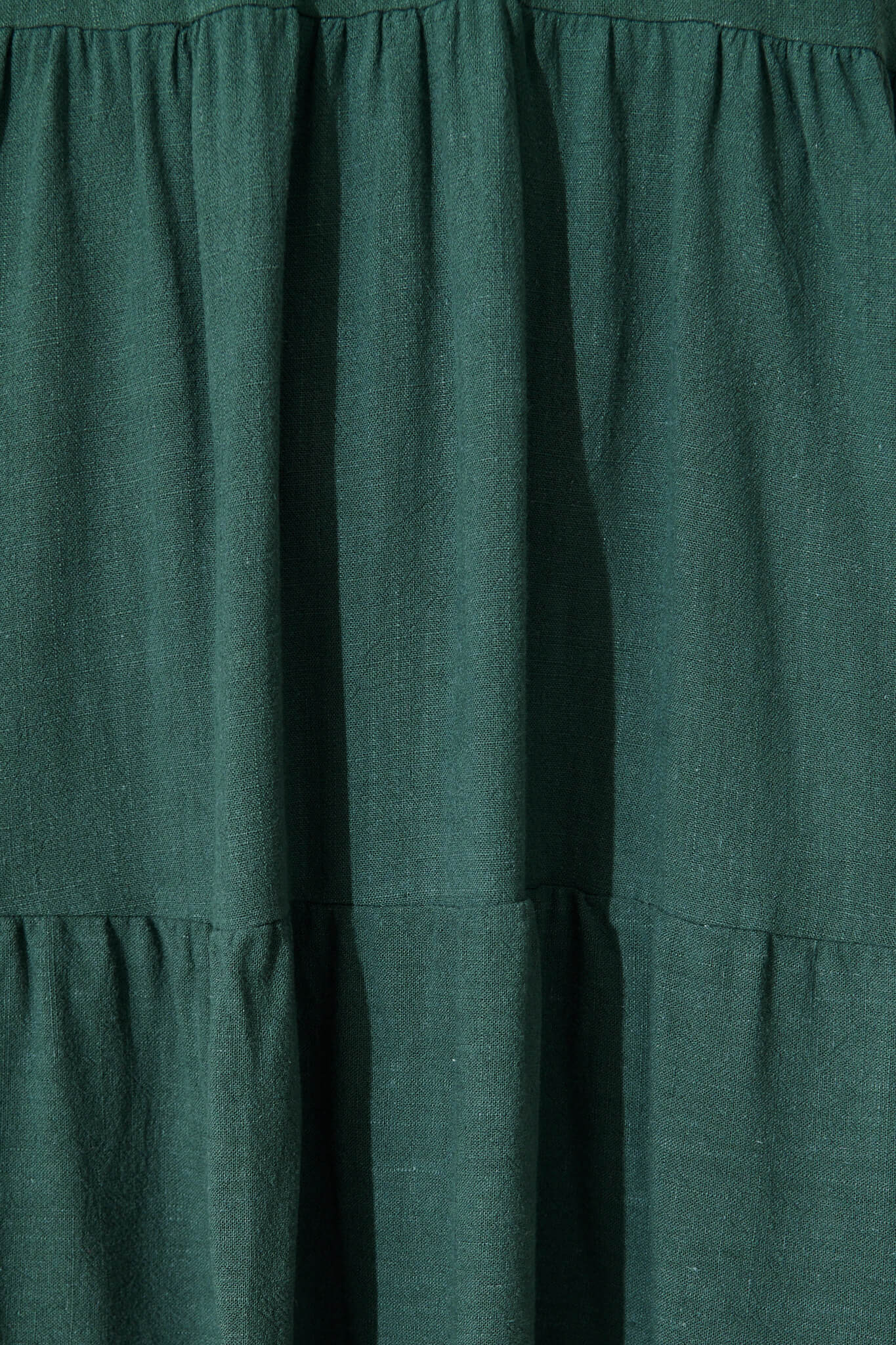 Green Linen Blend Smock Dress from Tahiti