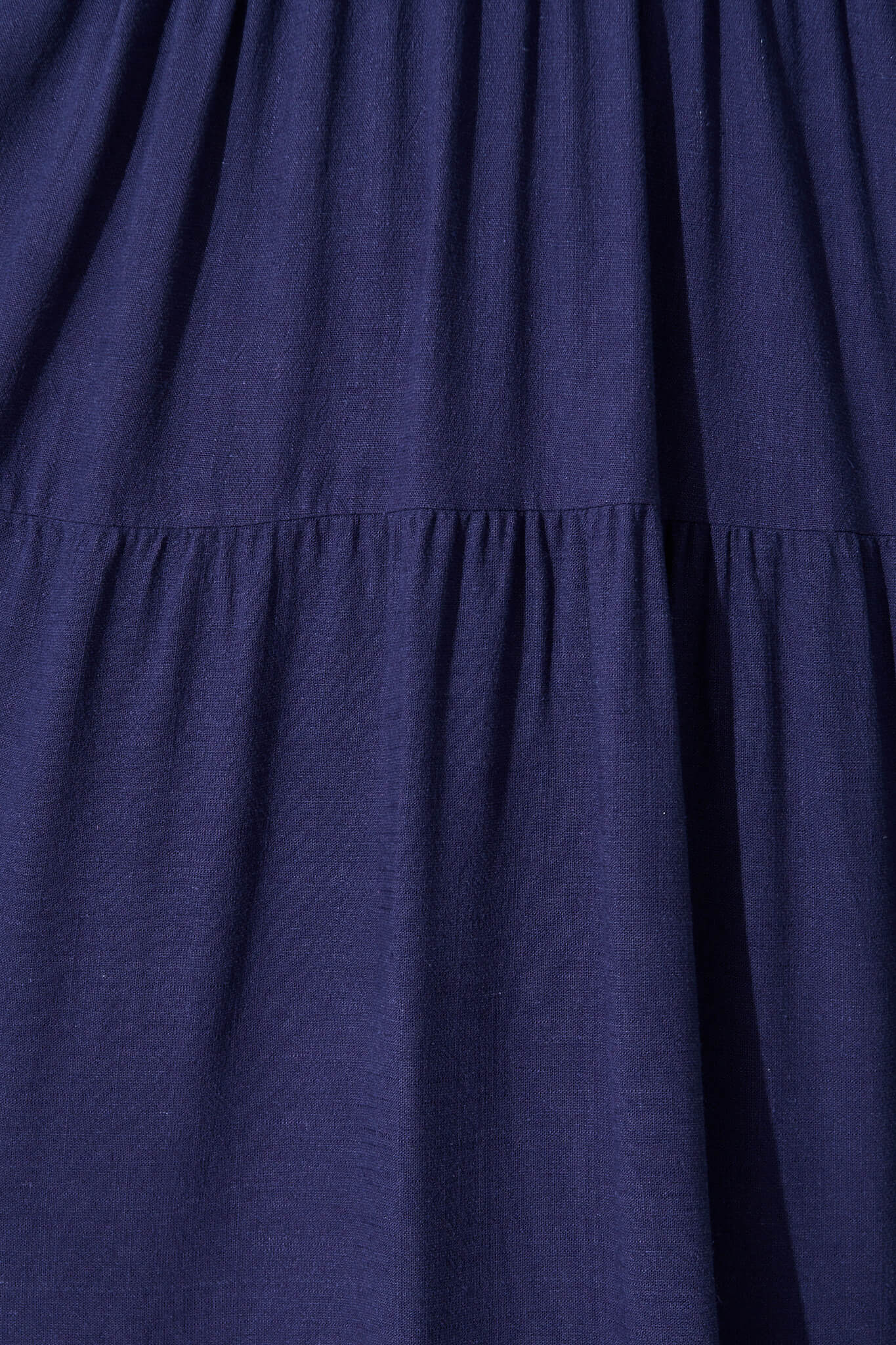 Navy Linen Blend Smock Dress by Kristen