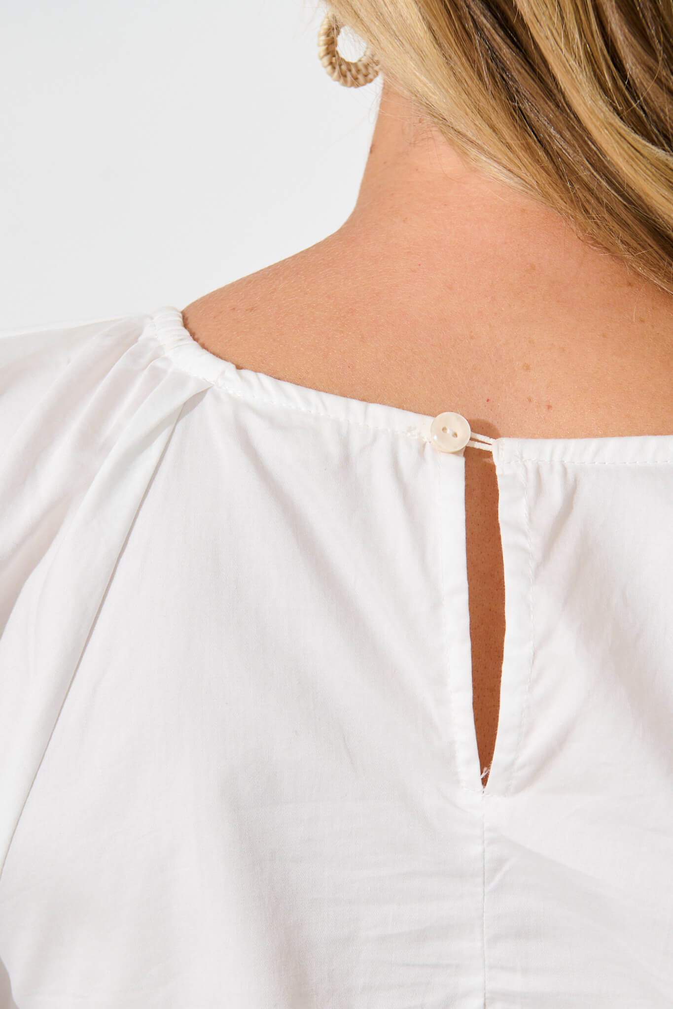 White Cotton Beckett Blouse