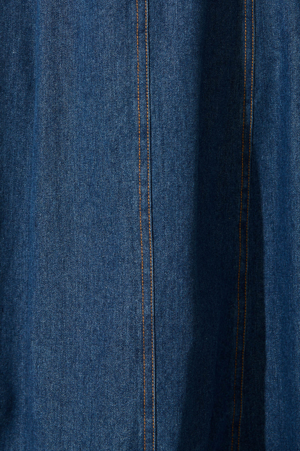 Dark Blue Denim Midi Sun Dress by Felina