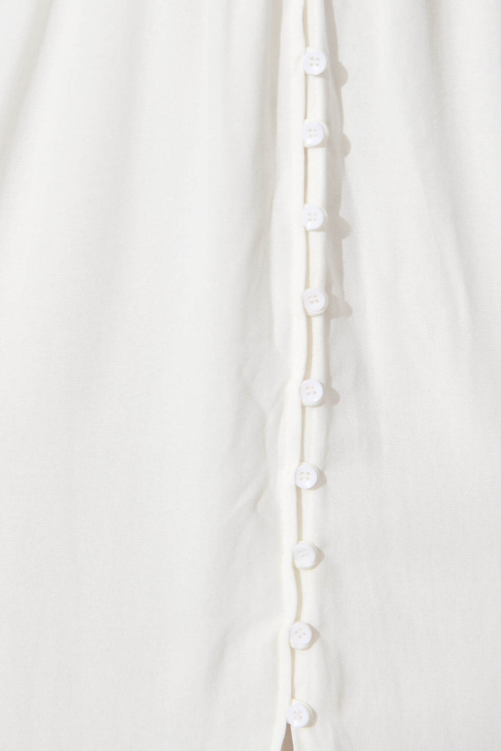 White Linen Cotton Midi Dress by Ryland