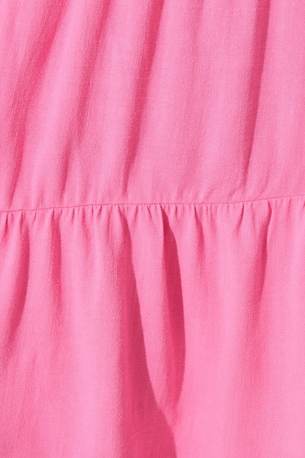 Pink Linen Smock Dress by Savita