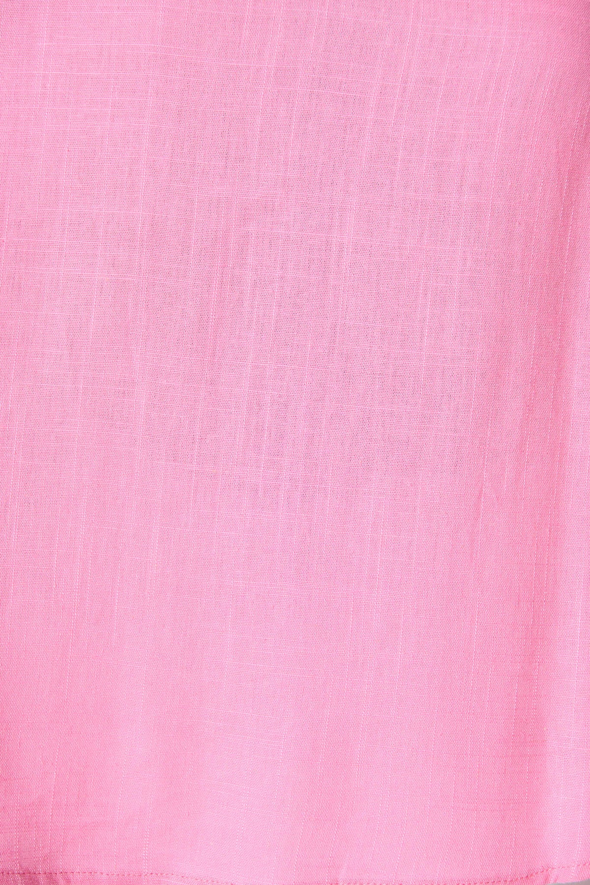 Candy Pink Linen Blend Jasper Blouse