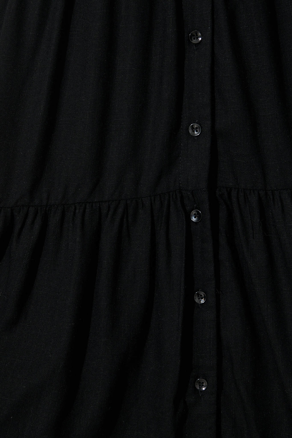 Black Linen Blend Smock Dress - Melori