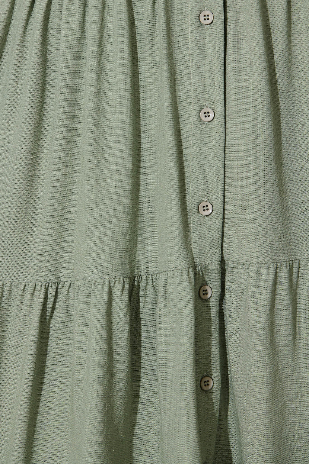 Khaki Linen Blend Smock Dress by Melori