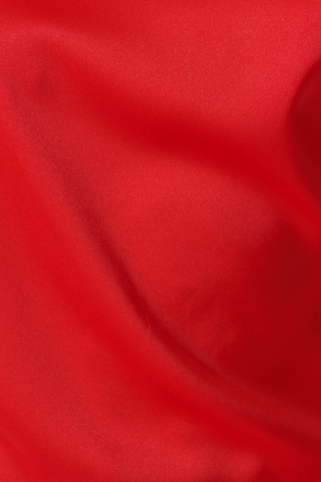 Red Satin Off-Shoulder Blouse