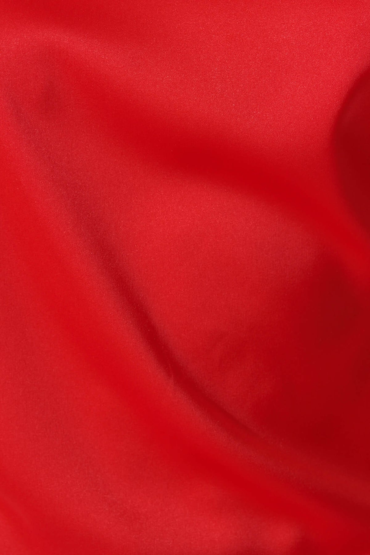 Red Satin Off-Shoulder Blouse