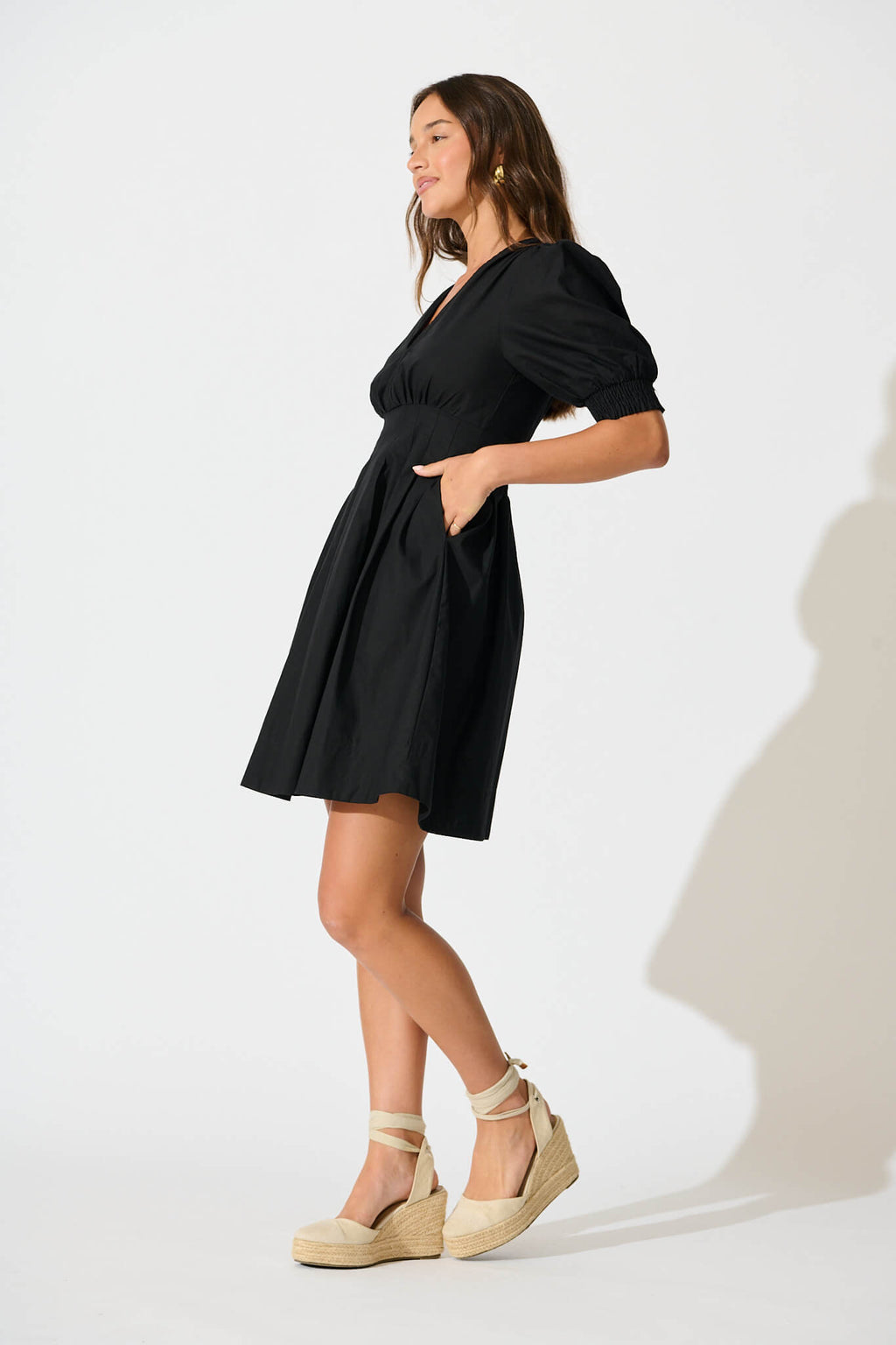 Black Cotton Hazel Dress