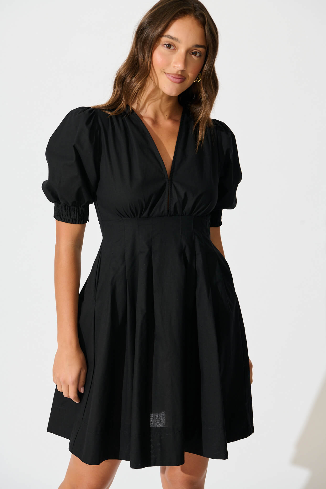 Black Cotton Hazel Dress