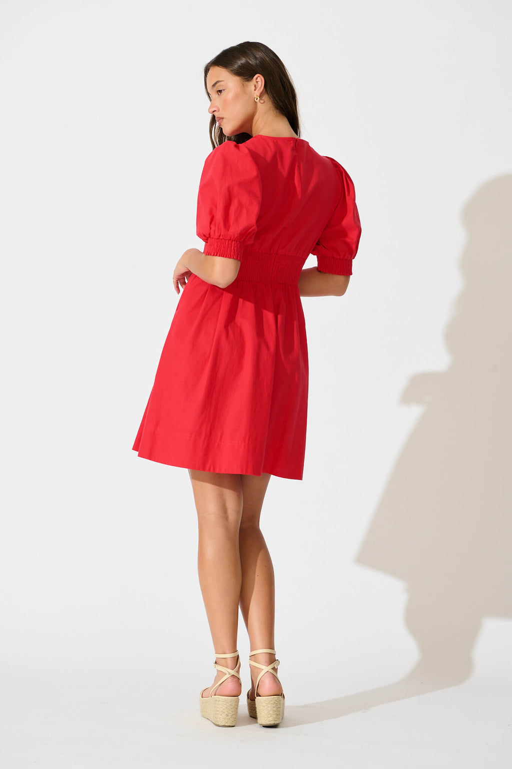 Red Cotton Hazel Dress
