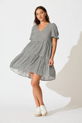 Black Gingham Smock Dress by Neveen