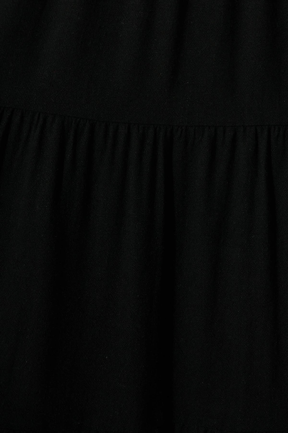 Black Linen Blend Maxi Dress by Estefani