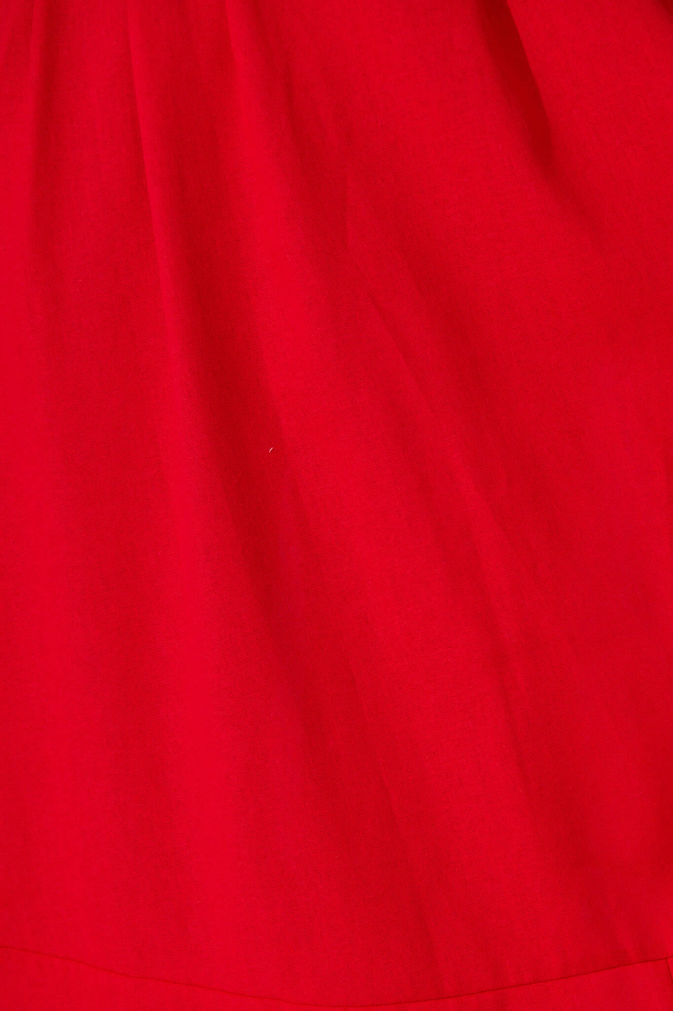 Red Linen Blend Midi Dress for Winter