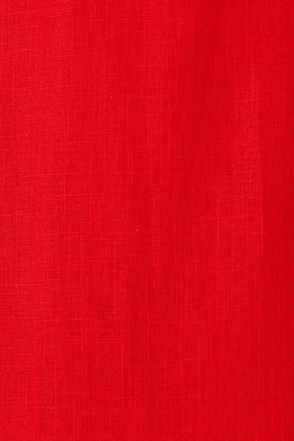 Red Linen Blend Dress with White Ric Rac Detail