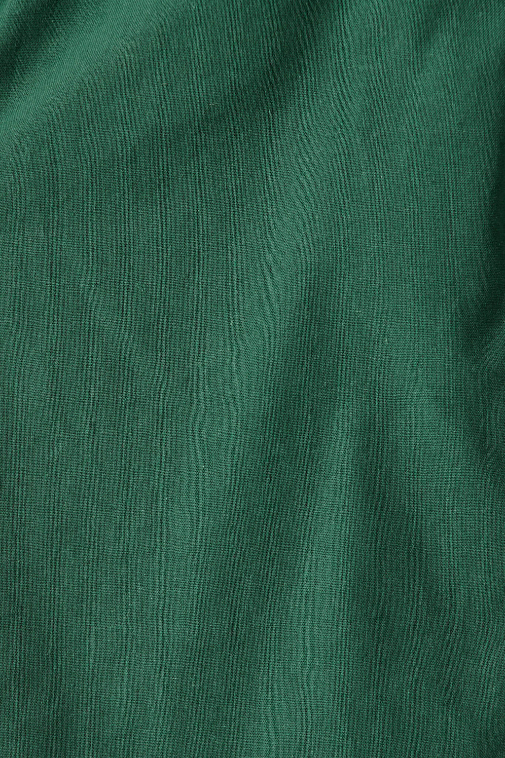 Emerald Shirt Dress with White Trim - Cotton Blend