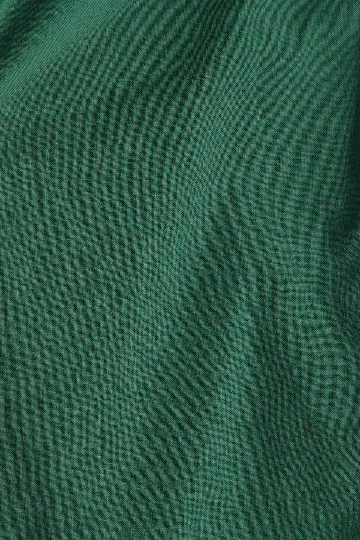Emerald Shirt Dress with White Trim - Cotton Blend