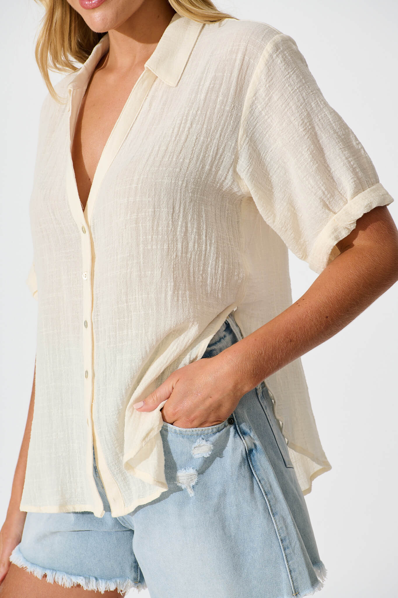 Cream Cotton Campbell Top