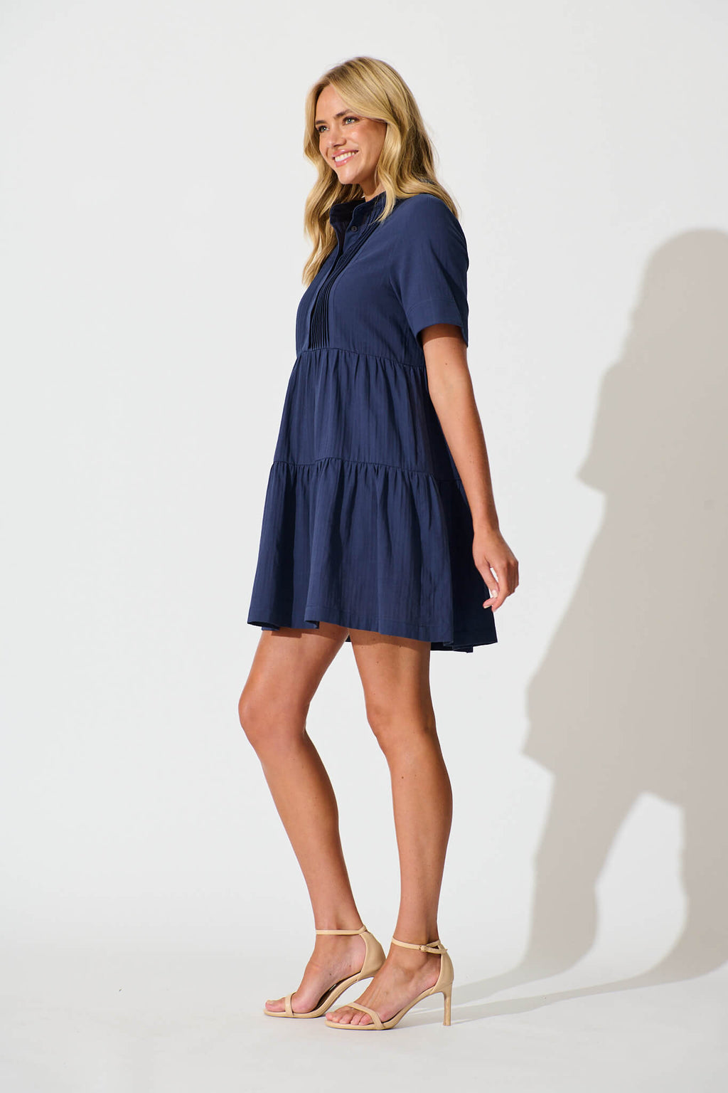 Navy Cotton Smock Dress from Vienna