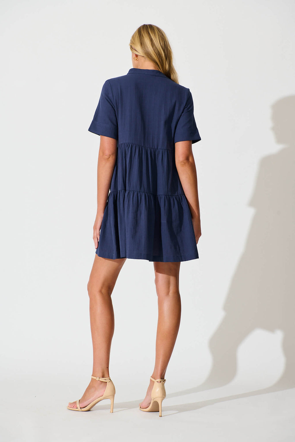 Navy Cotton Smock Dress from Vienna