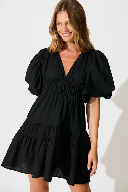 Black Cotton Amarusso Dress