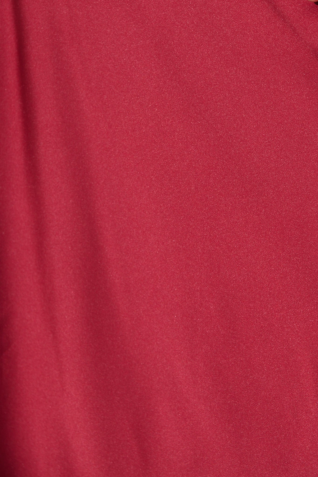 Sarita Wine Satin Off-Shoulder Maxi Dress
