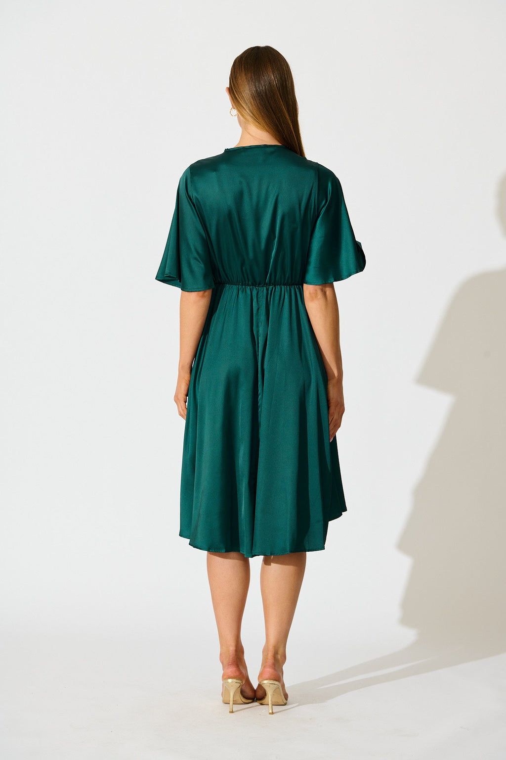 Emerald Green Satin Helsinki Dress