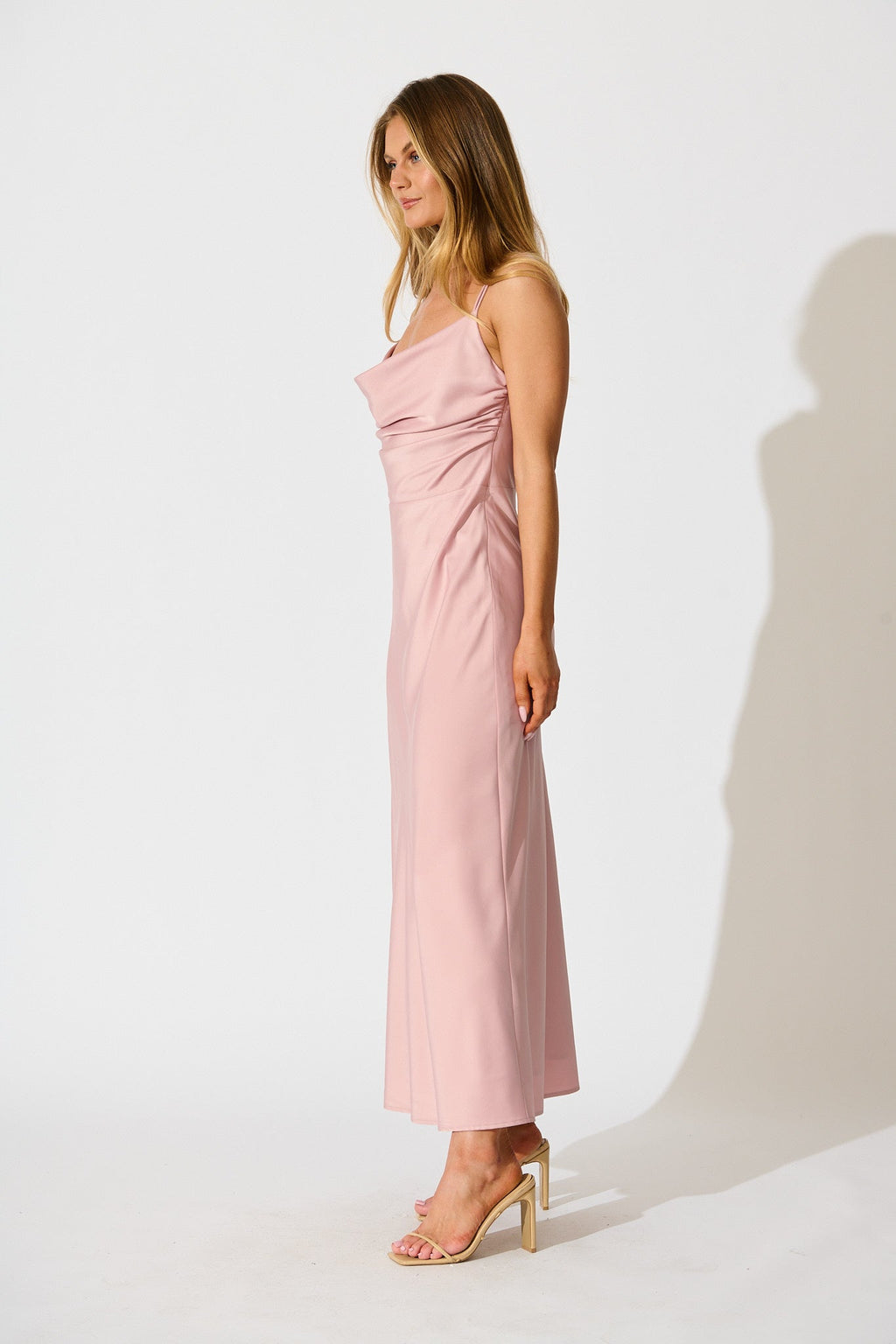 Blush Satin Timeless Maxi Dress