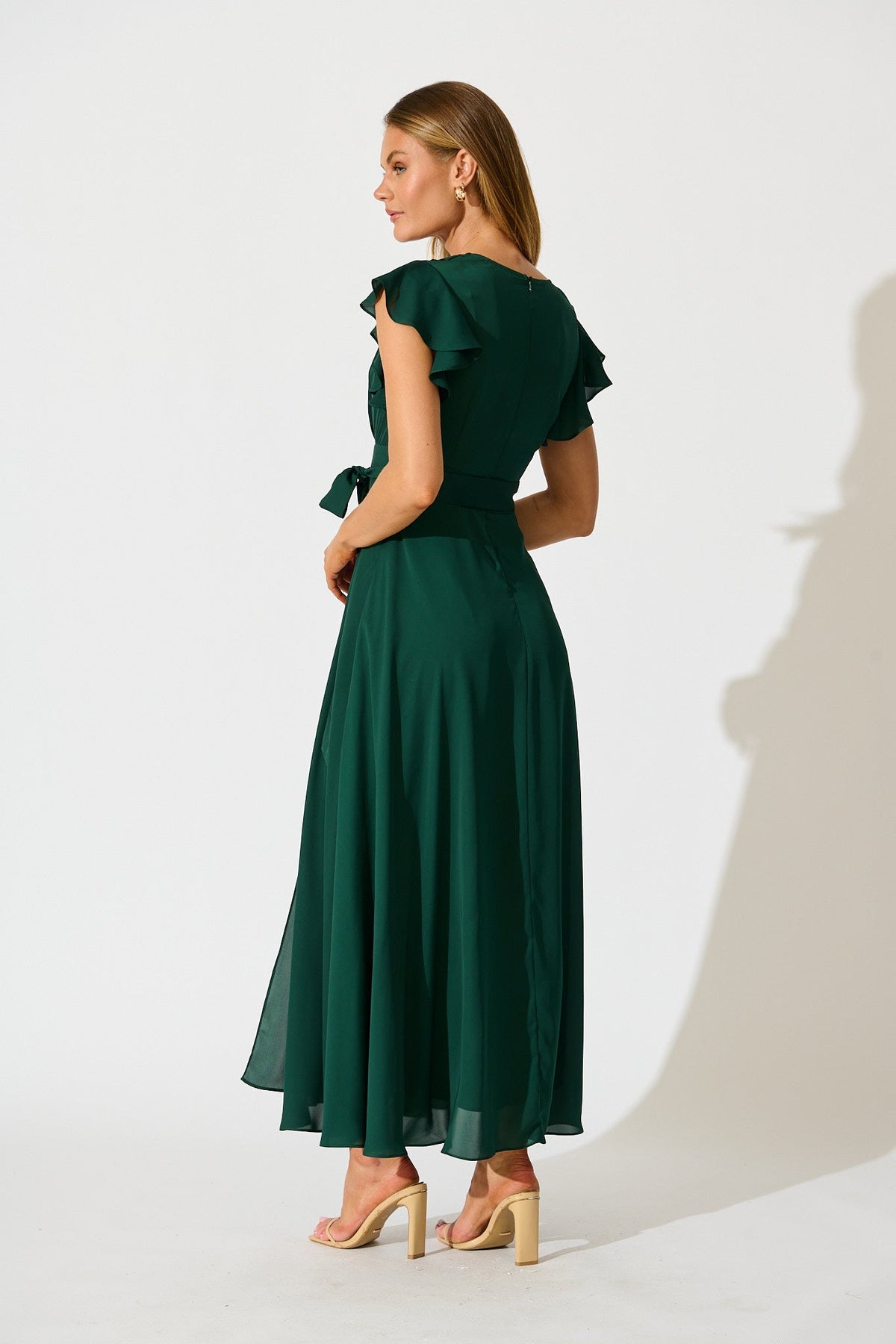 Emerald Chiffon Wynter Maxi Dress
