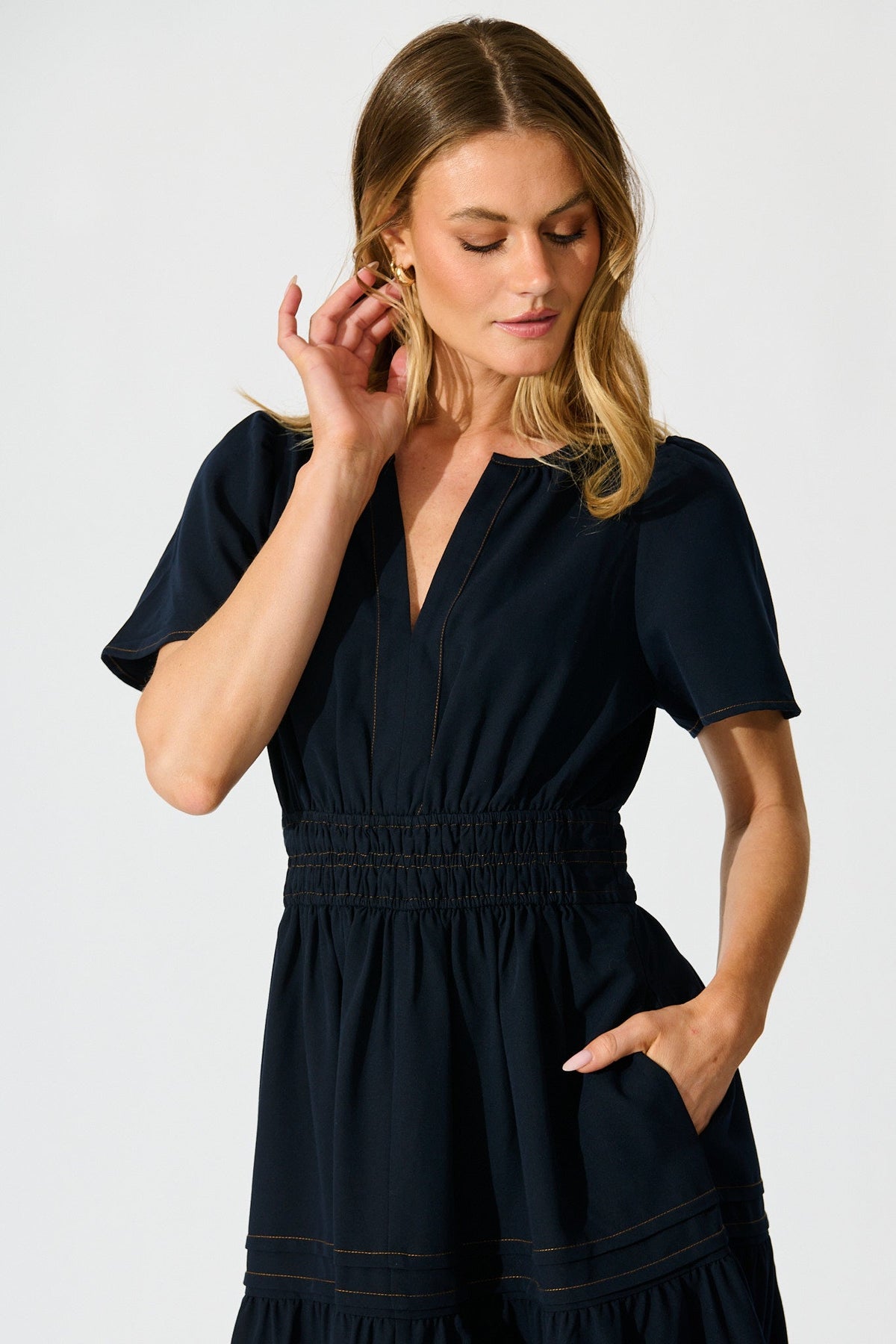 Navy Florencia Maxi Dress