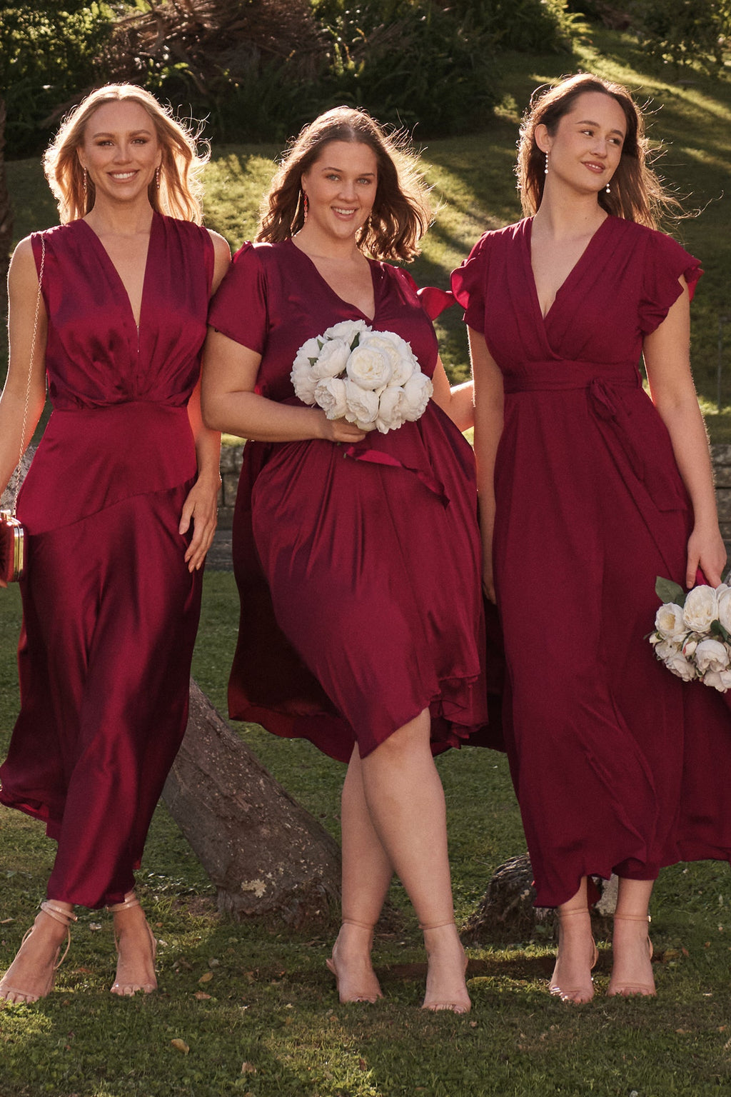 Wine Chiffon Wynter Maxi Dress