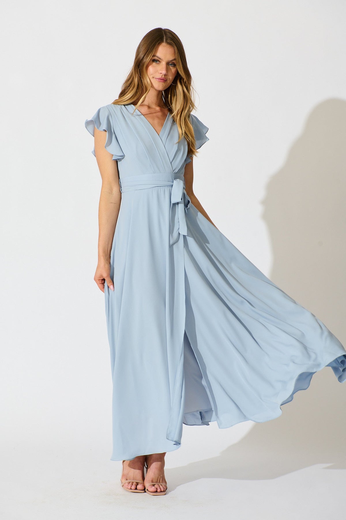 Chic Dusty Blue Wynter Maxi Dress