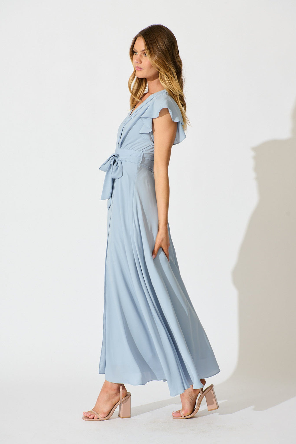 Chic Dusty Blue Wynter Maxi Dress